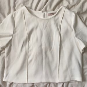 2/15 Forever 21 white crop tee